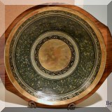D12. Handpainted wooden bowl signed S. Horowitz & A. Jones. 19” x 21” 